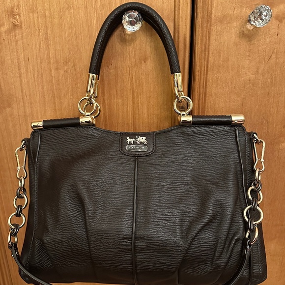 Coach Madison Pinnacle Textured Leather | Mercari Coach Madison Pinnacle Textured Leather Carrie 21503 Brass/Espresso Brown $658